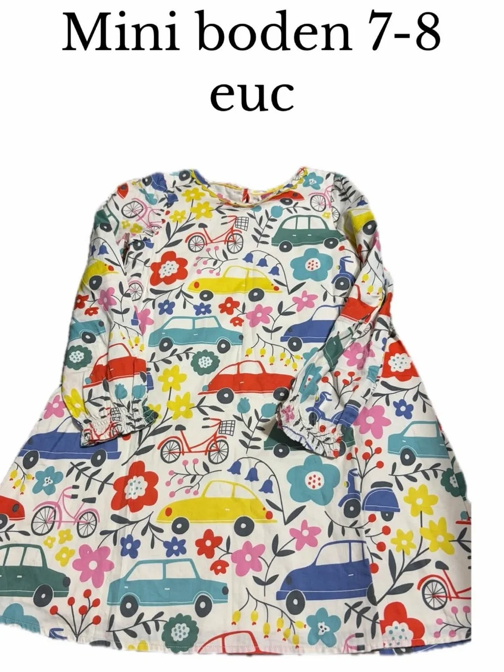 Mini boden 7-8 transportation vehicle dress